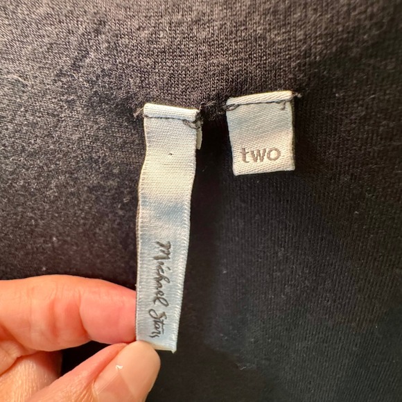 Michael Stars Black Cap Sleeve Ruched Waist Wide Leg Jumpsuit Tie Back Large - Picture 5 of 5